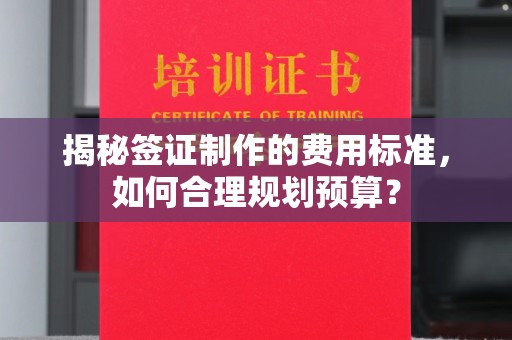澄迈揭秘签证制作的费用标准，如何合理规划预算？