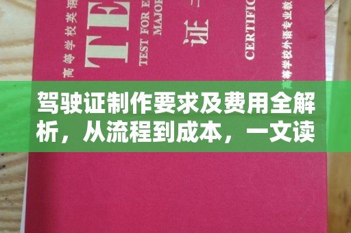 澄迈驾驶证制作要求及费用全解析，从流程到成本，一文读懂