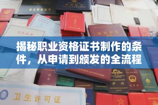 澄迈揭秘职业资格证书制作的条件，从申请到颁发的全流程解析