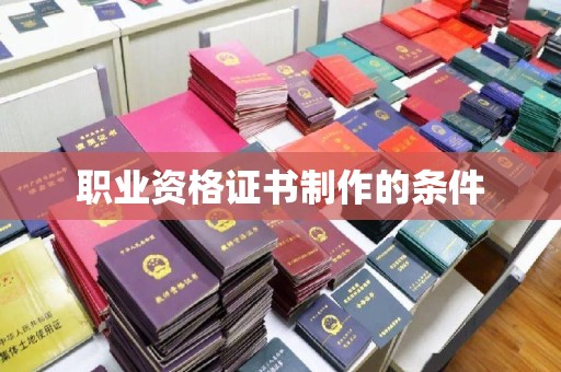 澄迈职业资格证书制作的条件